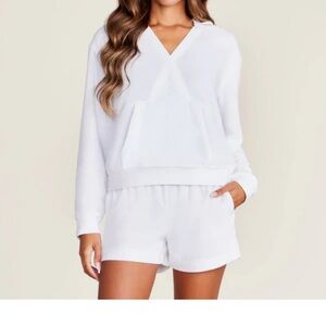 Barefoot Dreams Cozy Terry crossover hoodie.